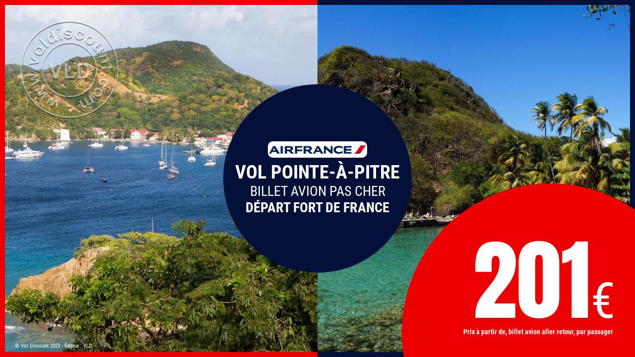 Vol sec Fort de France Pointe-à-Pitre Air France