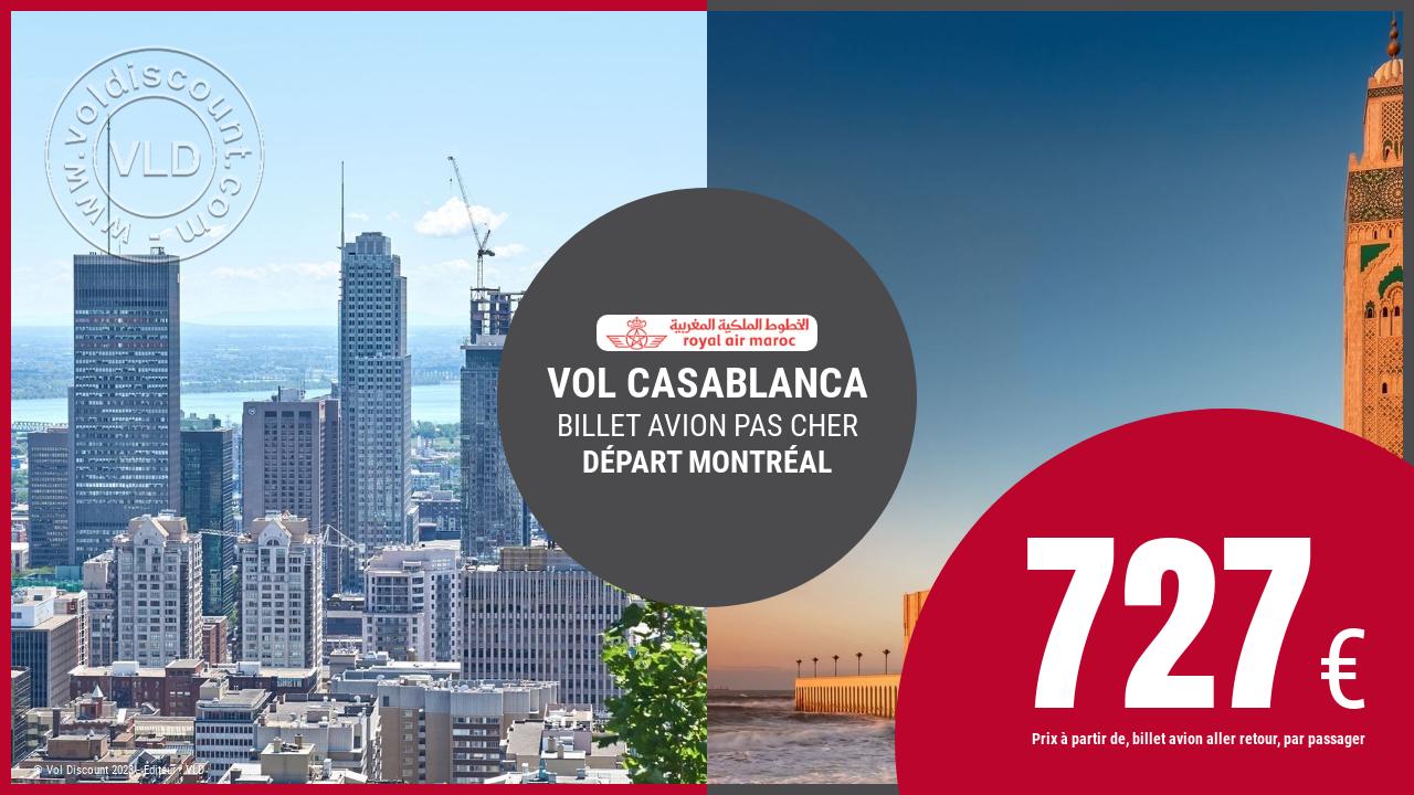 Vol sec Montréal Casablanca