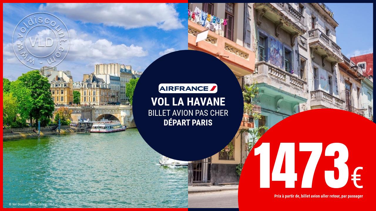 Vol sec Paris La Havane Air France