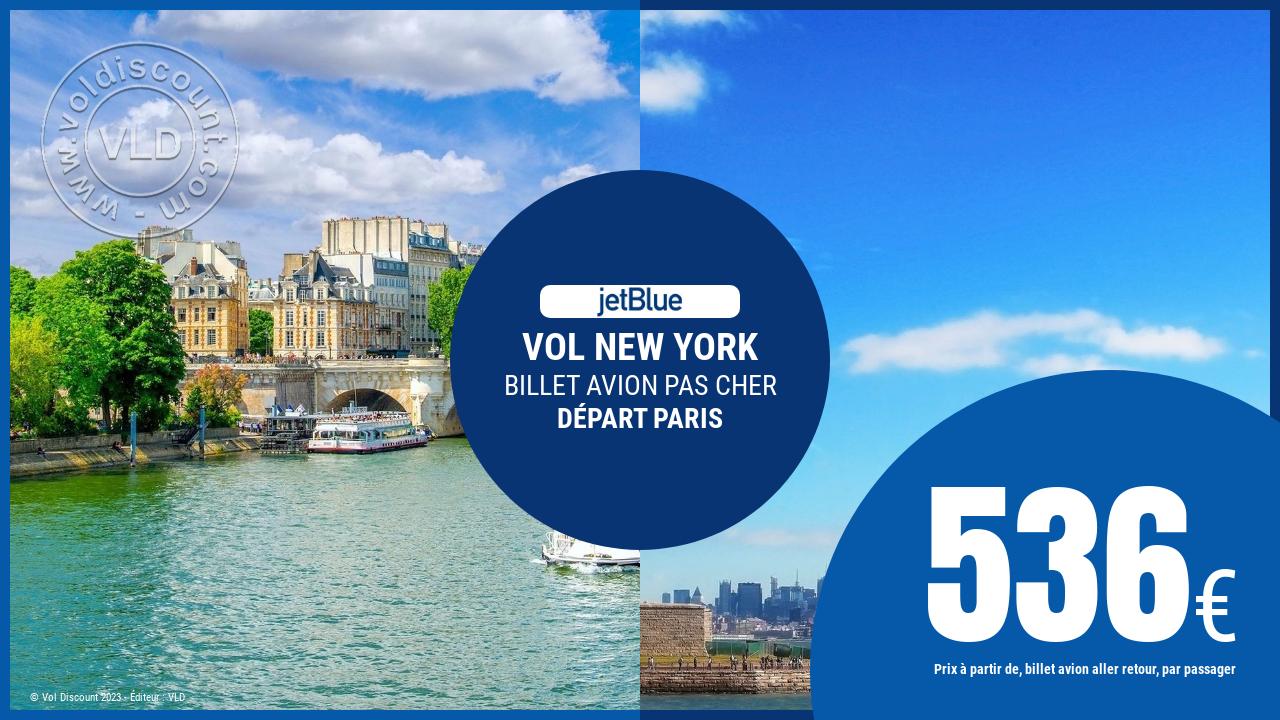 Vol sec Paris New York Jetblue