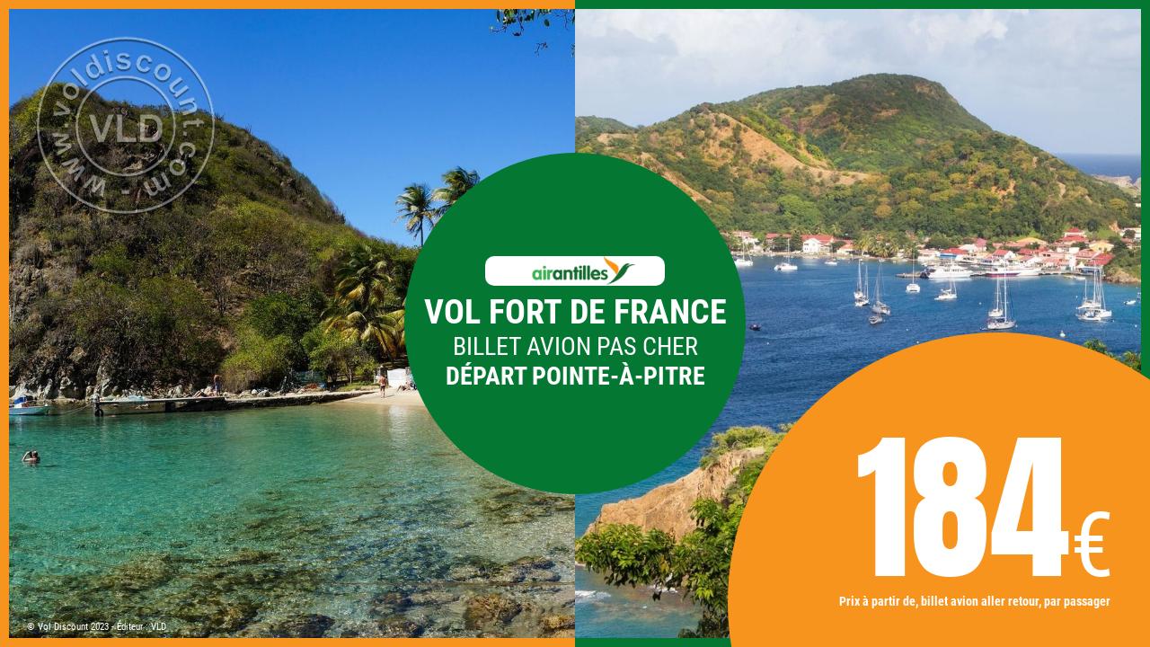 Vol sec Pointe-à-Pitre Fort de France Air Antilles