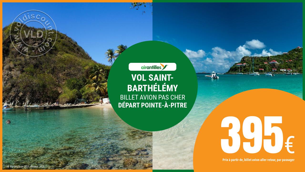 Vol sec Pointe-à-Pitre Saint-Barthélémy Air Antilles