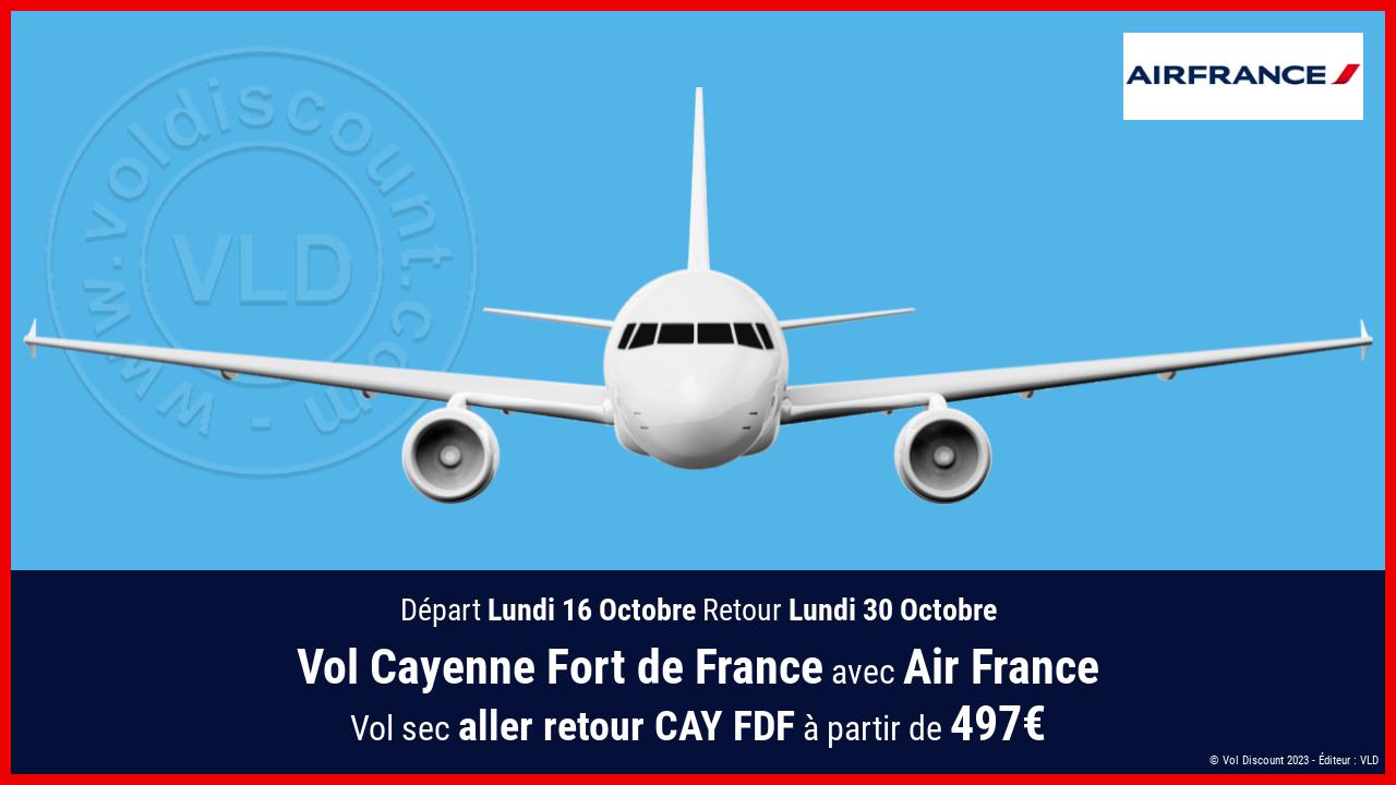Vol Cayenne Fort de France Air France
