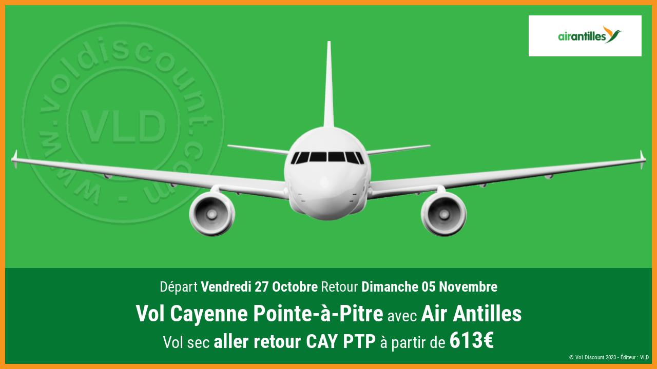 Vol Cayenne Pointe-à-Pitre Air Antilles