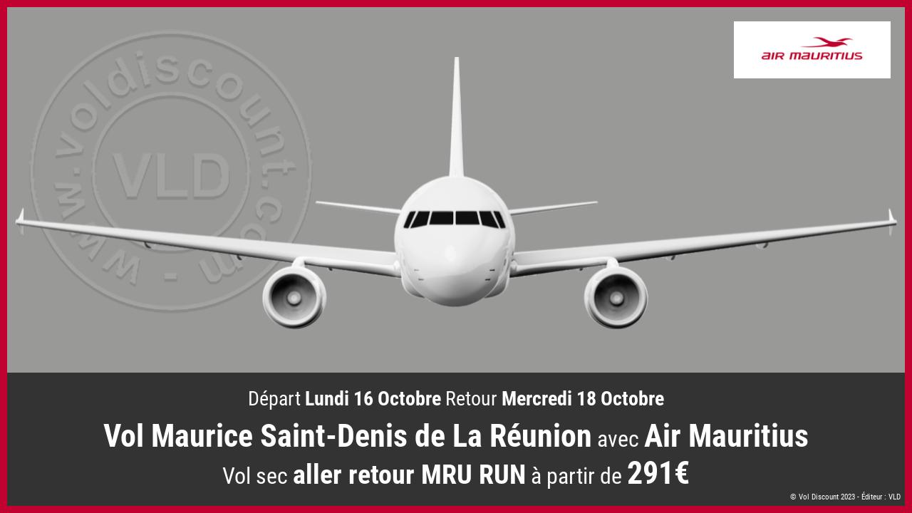 Vol Saint-Denis de La Réunion Air Mauritius