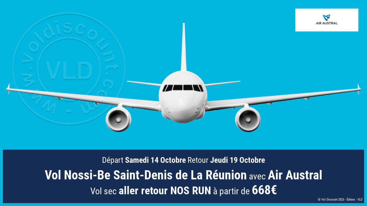 Vol Nossi-Be Saint-Denis de La Réunion Air Austral