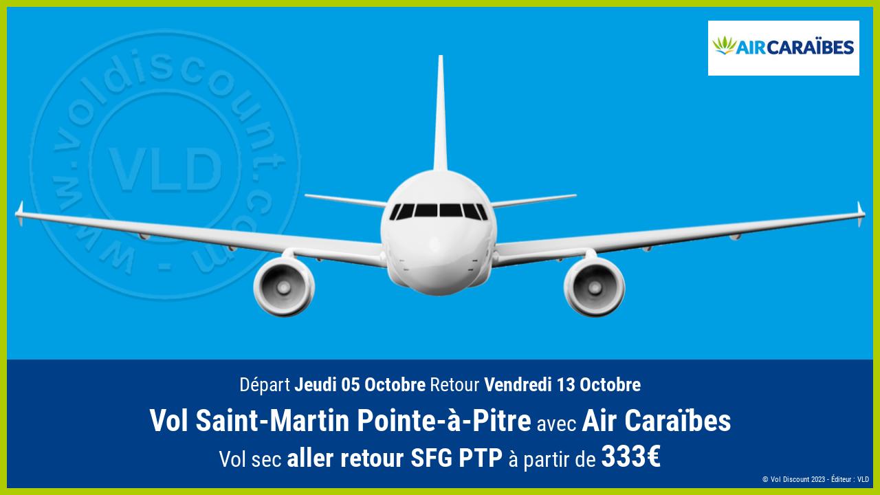 Vol Saint-Martin Pointe-à-Pitre Air Caraïbes